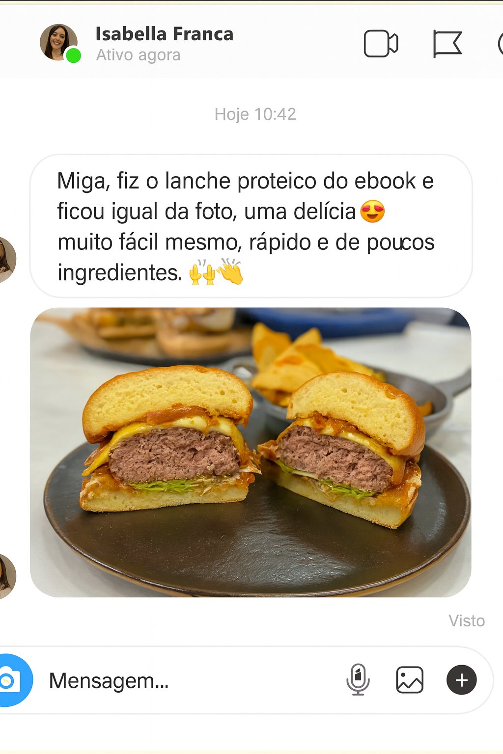 Depoimento de cliente em texto